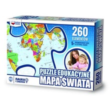 Puzzle 260 edukacyjne Mapa świata