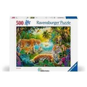 Puzzle 2D: Rodzina Tygrysów 500el