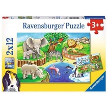 Puzzle 2x12 Zwięta w zoo