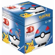 Puzzle 3D 54 Kula Pokemon niebieska