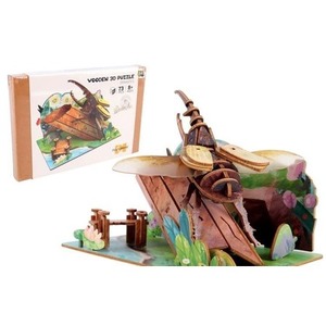 Puzzle 3D drewniane chrząszcz na drzewie