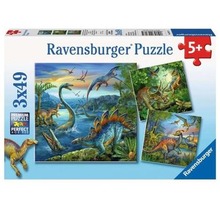 Puzzle 3x49 Fascynacja Dinozaurami