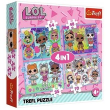 Puzzle 4w1 Poznaj laleczki TREFL