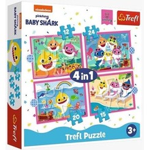 Puzzle 4w1 Rodzina Rekinów TREFL