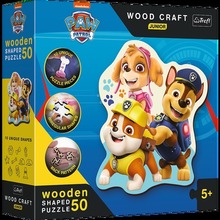 Puzzle 50 drewniane Wood Craft Junior Zabawny Psi Patrol 20240