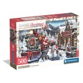 Puzzle 500  Xmas Collection Train Station Snowman