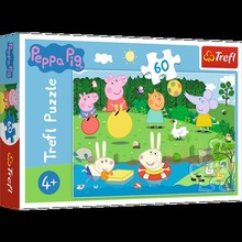 Puzzle 60 Świnka Peppa Wakacyjna zabawa TREFL