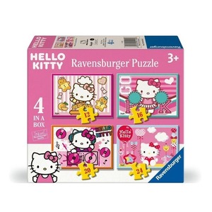 Puzzle dla dzieci 2D: Hello Kitty 4w1