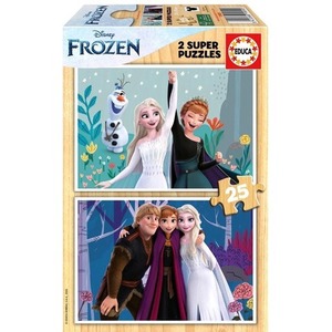 Puzzle drewniane 2x25 Kraina Lodu