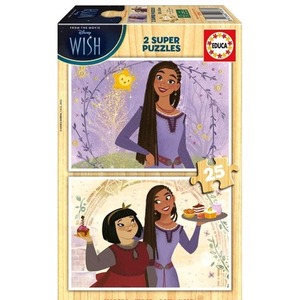 Puzzle drewniane 2x25 Życzenie