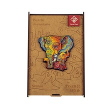 Puzzle drewniane A3 - Słonie
