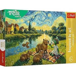 Puzzle Karmiąc kapibary 100 el. Inspired By Art Rodzina Treflików 16563