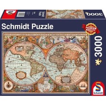 Puzzle PQ 3000 Starożytna mapa świata G3