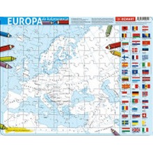 Puzzle ramkowe - Europa kolorowanka