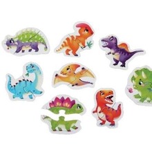Puzzle szczęśliwe dinozaury