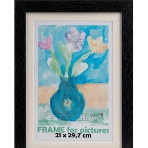 Ramka drewniana Paint czarna 25,5x34x5cm