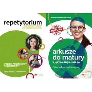 Repetytorium Podręcznik do szkół ponadpodstawowych Język angielski Poziom podstawowy i rozszerzony Pack z arkuszami
