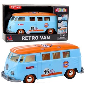 Retro van bus światło dźwięk niebieski