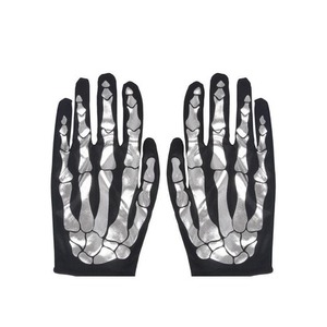 Rękawice szkielet srebrne 22cm