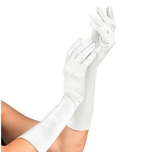 Ręklawiczki satynowe białe 40cm