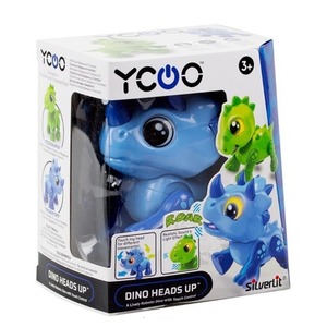 Robot Dino Heads Up niebieski