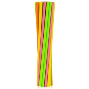 Rurki słomki papierowe Fluor MIX 6x197mm 24szt