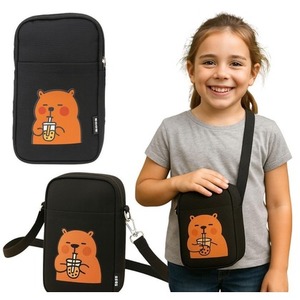 Saszetka na ramię Kapibara czarna 20x14,5cm