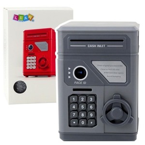 Sejf elektroniczny bankomat Skarbonka na PIN szary