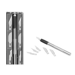 Skalpel nożyk metalowy z 6 ostrzami