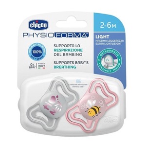 Smoczek uspokajający PhysioForma Light różowy 2-6m