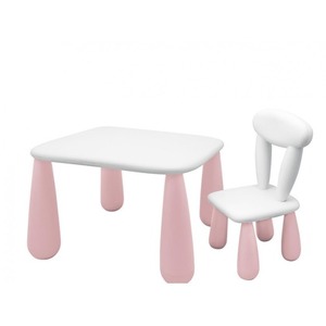Stolik dla dzieci + krzesełko Luna Classic różowy