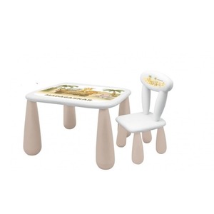 Stolik + krzesełko Luna Madagaskar biały, beż