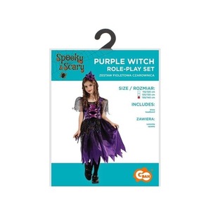 Strój dla dzieci Fioletowa Czarownica rozm.130/140