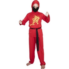 Strój dziecięcy - Czerwony ninja - rozmiar L