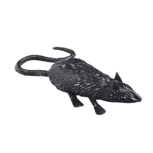 Szczur plastikowy 6cm czarny 4szt