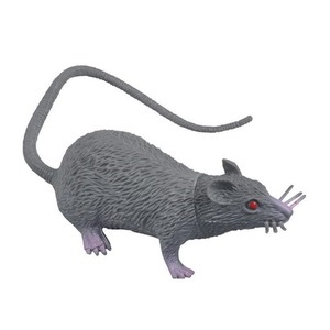 Szczur plastikowy szary 9cm