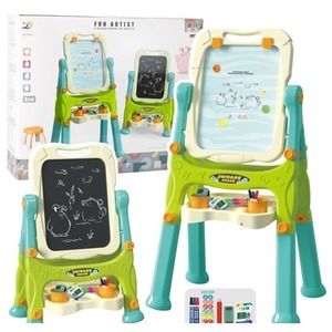 Tablica edukacyjna 3w1 dwustronna na stelaże ziel