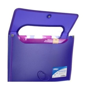 Teczka A4 z 6 przekładkami V-file fioletowa STRIGO