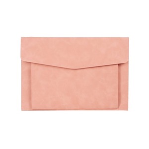 Teczka A4 z kieszonką nubuk różowa