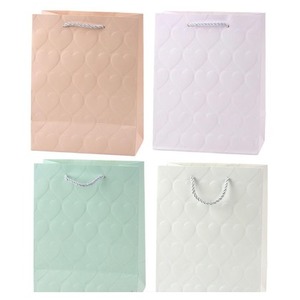 Torba prezentowa 23x18x10,5cm Serca pastel MIX