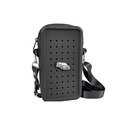 Torebka crossbody silikon czarna + przypinka