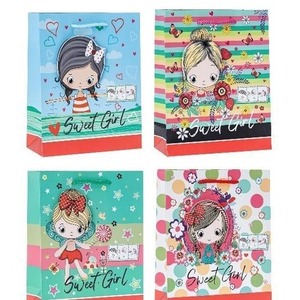 Torebka ozdobna brokat 18x23x8cm mix ROZETTE