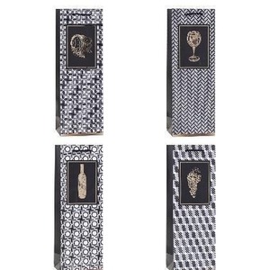 Torebka ozdobna na butelkę 12x36x9cm mix ROZETTE