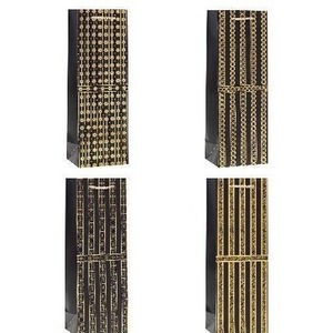 Torebka ozdobna na butelkę 12x36x9cm mix ROZETTE