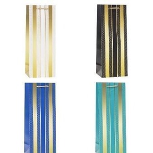 Torebka ozdobna na butelkę 12x36x9cm mix ROZETTE