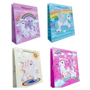 Torebka prezentowa dziecięca M Jednorożec 3D mix