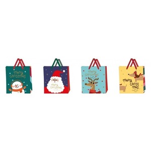 Torebka świąteczna duża 30x42x12cm mix