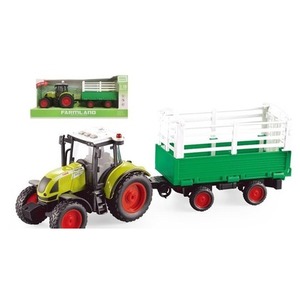 Traktor z przyczepą na siano - ruchome elementy