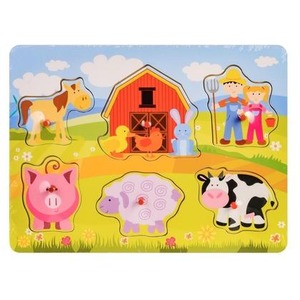 Układanka drewno - farma