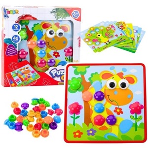 Układanka guzikowa 12 plansz 46 guzików